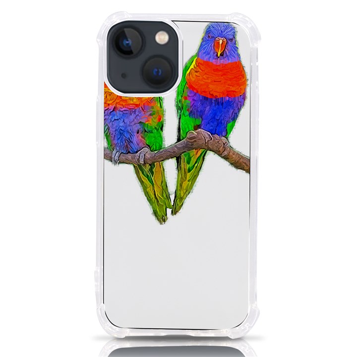 Parrots T-shirtcute Rainbow Loris - Lorikeet T-shirt iPhone 13 mini TPU UV Print Case