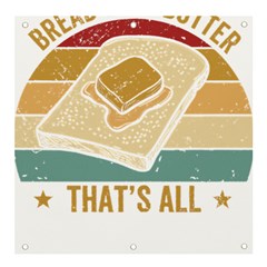 Bread Baking T- Shirt Funny Bread Baking Baker Bake The World A Butter Place T- Shirt Banner And Sign 4  X 4  by JamesGoode