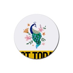 Peacock T-shirtnope Not Today Peacock 65 T-shirt Rubber Coaster (round) by EnriqueJohnson