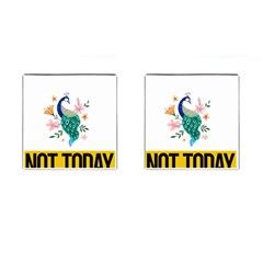 Peacock T-shirtnope Not Today Peacock 65 T-shirt Cufflinks (square) by EnriqueJohnson