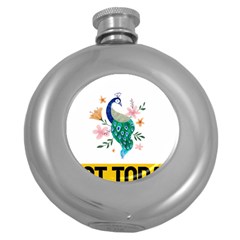 Peacock T-shirtnope Not Today Peacock 65 T-shirt Round Hip Flask (5 Oz) by EnriqueJohnson