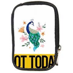 Peacock T-shirtnope Not Today Peacock 65 T-shirt Compact Camera Leather Case by EnriqueJohnson