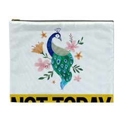 Peacock T-shirtnope Not Today Peacock 65 T-shirt Cosmetic Bag (xl) by EnriqueJohnson