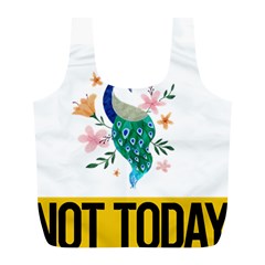 Peacock T-shirtnope Not Today Peacock 65 T-shirt Full Print Recycle Bag (l) by EnriqueJohnson