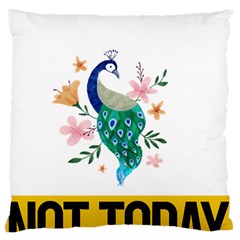 Peacock T-shirtnope Not Today Peacock 65 T-shirt Large Premium Plush Fleece Cushion Case (one Side) by EnriqueJohnson