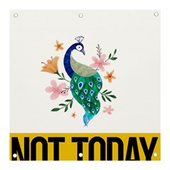 Peacock T-shirtnope Not Today Peacock 65 T-shirt Banner And Sign 3  X 3  by EnriqueJohnson