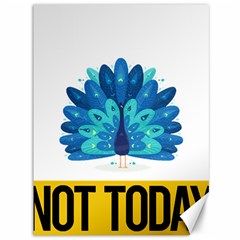 Peacock T-shirtnope Not Today Peacock 71 T-shirt Canvas 36  X 48  by EnriqueJohnson