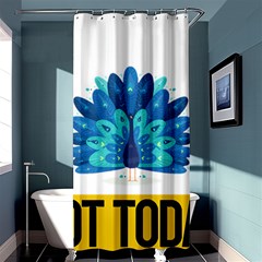 Peacock T-shirtnope Not Today Peacock 71 T-shirt Shower Curtain 36  X 72  (stall)  by EnriqueJohnson