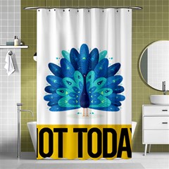 Peacock T-shirtnope Not Today Peacock 71 T-shirt Shower Curtain 48  X 72  (small)  by EnriqueJohnson