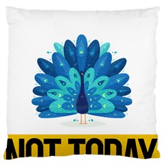 Peacock T-shirtnope Not Today Peacock 71 T-shirt Large Premium Plush Fleece Cushion Case (one Side) by EnriqueJohnson