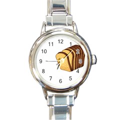 Bread Baking T- Shirt Funny Bread Baking Baker Crust A Girl Who Loves Bread Baking T- Shirt (2) Round Italian Charm Watch by JamesGoode