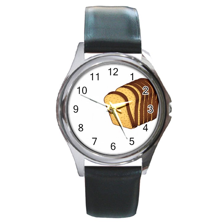 Bread Baking T- Shirt Funny Bread Baking Baker Crust A Girl Who Loves Bread Baking T- Shirt (2) Round Metal Watch