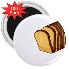 Bread Baking T- Shirt Funny Bread Baking Baker Crust A Girl Who Loves Bread Baking T- Shirt (2) 3  Magnets (100 Pack)