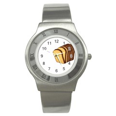 Bread Baking T- Shirt Funny Bread Baking Baker Crust A Girl Who Loves Bread Baking T- Shirt (2) Stainless Steel Watch by JamesGoode