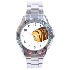 Bread Baking T- Shirt Funny Bread Baking Baker Crust A Girl Who Loves Bread Baking T- Shirt (2) Stainless Steel Analogue Watch by JamesGoode