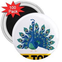 Peacock T-shirtnope Not Today Peacock 86 T-shirt 3  Magnets (100 Pack) by EnriqueJohnson