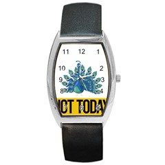 Peacock T-shirtnope Not Today Peacock 86 T-shirt Barrel Style Metal Watch by EnriqueJohnson