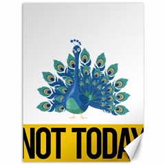 Peacock T-shirtnope Not Today Peacock 86 T-shirt Canvas 36  X 48  by EnriqueJohnson