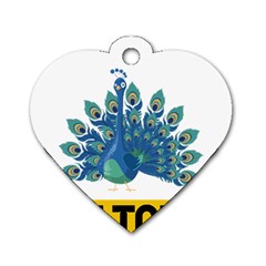 Peacock T-shirtnope Not Today Peacock 86 T-shirt Dog Tag Heart (two Sides) by EnriqueJohnson