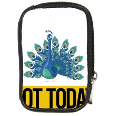 Peacock T-shirtnope Not Today Peacock 86 T-shirt Compact Camera Leather Case by EnriqueJohnson