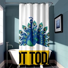 Peacock T-shirtnope Not Today Peacock 86 T-shirt Shower Curtain 36  X 72  (stall)  by EnriqueJohnson