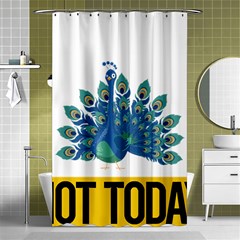 Peacock T-shirtnope Not Today Peacock 86 T-shirt Shower Curtain 48  X 72  (small)  by EnriqueJohnson