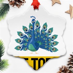 Peacock T-shirtnope Not Today Peacock 86 T-shirt Snowflake Ornament (two Sides) by EnriqueJohnson