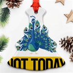 Peacock T-shirtnope Not Today Peacock 86 T-shirt Christmas Tree Ornament (Two Sides) Front