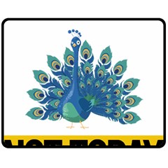 Peacock T-shirtnope Not Today Peacock 86 T-shirt Two Sides Fleece Blanket (medium) by EnriqueJohnson