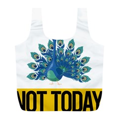 Peacock T-shirtnope Not Today Peacock 86 T-shirt Full Print Recycle Bag (l) by EnriqueJohnson