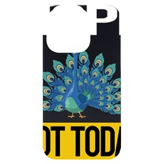 Peacock T-shirtnope Not Today Peacock 86 T-shirt Iphone 14 Pro Black Uv Print Case