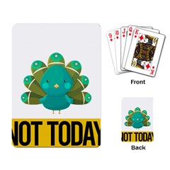 Peacock T-shirtnope Not Today Peacock 138 T-shirt Playing Cards Single Design (rectangle) by EnriqueJohnson