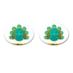 Peacock T-shirtnope Not Today Peacock 138 T-shirt Cufflinks (oval) by EnriqueJohnson