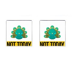 Peacock T-shirtnope Not Today Peacock 138 T-shirt Cufflinks (square) by EnriqueJohnson