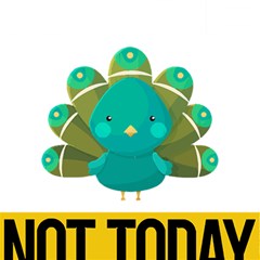 Peacock T-shirtnope Not Today Peacock 138 T-shirt Play Mat (square) by EnriqueJohnson