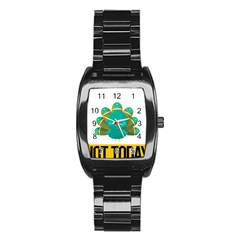 Peacock T-shirtnope Not Today Peacock 138 T-shirt Stainless Steel Barrel Watch by EnriqueJohnson