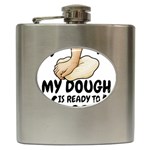 Bread Baking T- Shirt Funny Bread Baking Baker Crust A Girl Who Loves Bread Baking T- Shirt Hip Flask (6 oz) Front