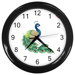 Peacock T-shirtsteal Your Heart Peacock 06 T-shirt Wall Clock (black) by EnriqueJohnson