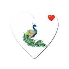 Peacock T-shirtsteal Your Heart Peacock 06 T-shirt Heart Magnet by EnriqueJohnson