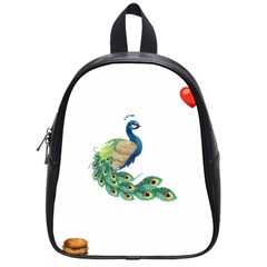 Peacock T-shirtsteal Your Heart Peacock 06 T-shirt School Bag (small) by EnriqueJohnson