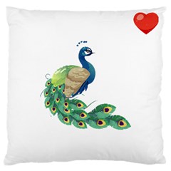 Peacock T-shirtsteal Your Heart Peacock 06 T-shirt Large Cushion Case (one Side) by EnriqueJohnson