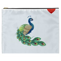 Peacock T-shirtsteal Your Heart Peacock 06 T-shirt Cosmetic Bag (xxxl) by EnriqueJohnson