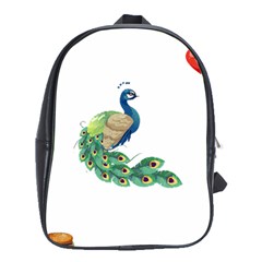 Peacock T-shirtsteal Your Heart Peacock 06 T-shirt School Bag (xl) by EnriqueJohnson