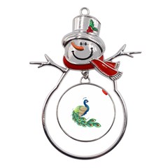 Peacock T-shirtsteal Your Heart Peacock 06 T-shirt Metal Snowman Ornament