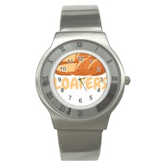 Bread Baking T- Shirt Funny Bread Baking Baker Loafers T- Shirt Stainless Steel Watch by JamesGoode