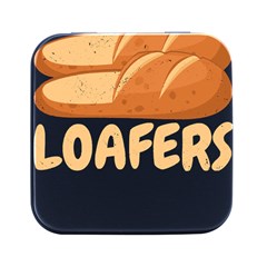 Bread Baking T- Shirt Funny Bread Baking Baker Loafers T- Shirt Square Metal Box (black) by JamesGoode