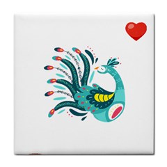 Peacock T-shirtsteal Your Heart Peacock 66 T-shirt Tile Coaster by EnriqueJohnson