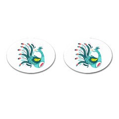 Peacock T-shirtsteal Your Heart Peacock 66 T-shirt Cufflinks (oval) by EnriqueJohnson