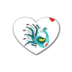 Peacock T-shirtsteal Your Heart Peacock 66 T-shirt Rubber Heart Coaster (4 Pack) by EnriqueJohnson