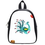 Peacock T-shirtsteal Your Heart Peacock 66 T-shirt School Bag (Small) Front